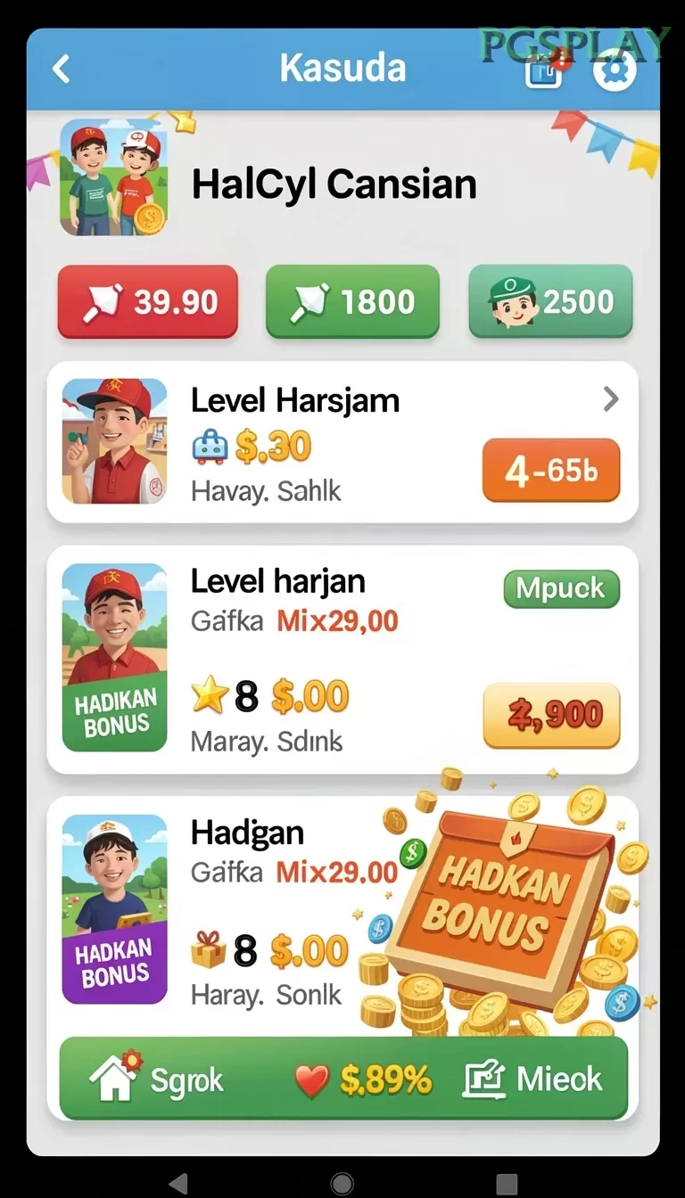 Galeri pratinjau visual pgsplay build APK resmi terbaru